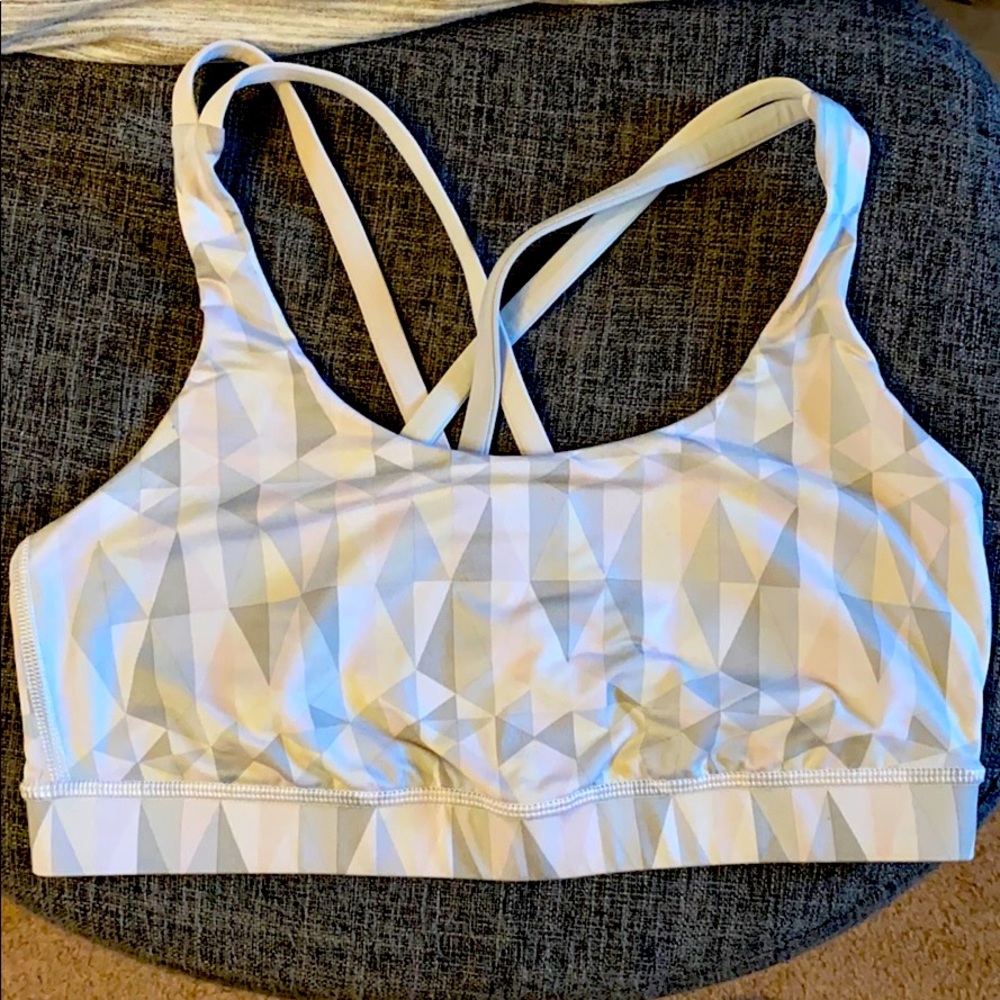 lululemon athletica Pale Geometric Strappy Sports Bra